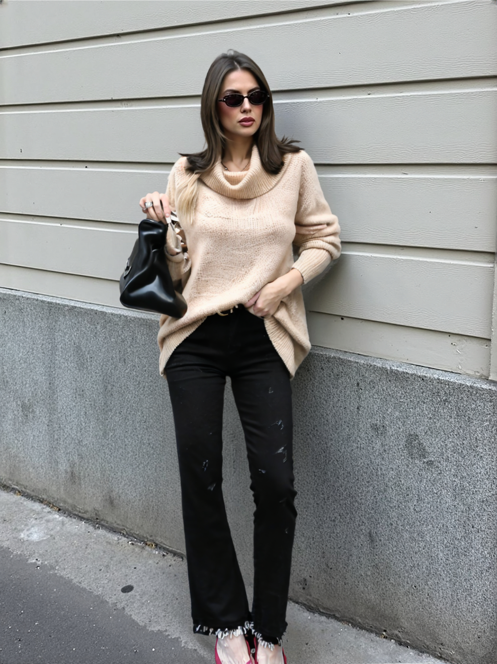 Turtleneck Long Sleeve Sweater🌹