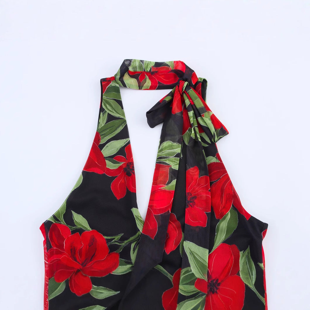 Street Loco Red Rose Dress