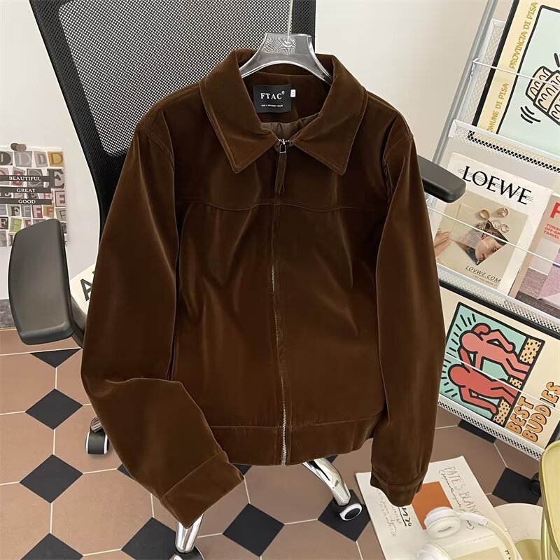 Maillard brown suede jacket 🌹