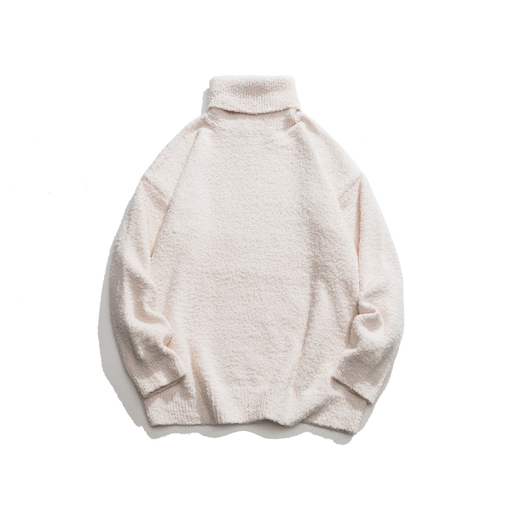 Solid color reversible high neck sweater knitted sweater🌹