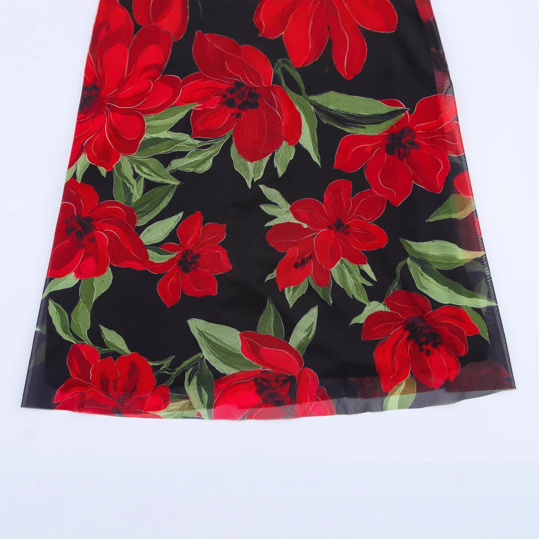 Street Loco Red Rose Dress