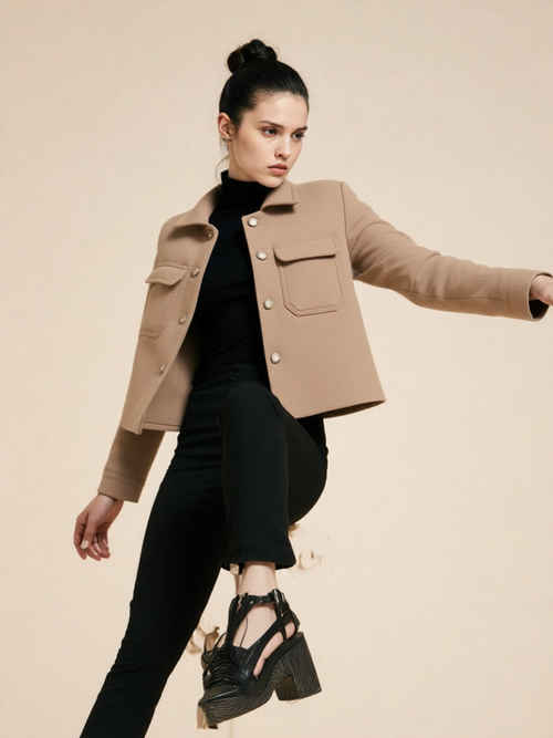 Collar pocket decorative jacket Sale: 1+1 FREE!🌹