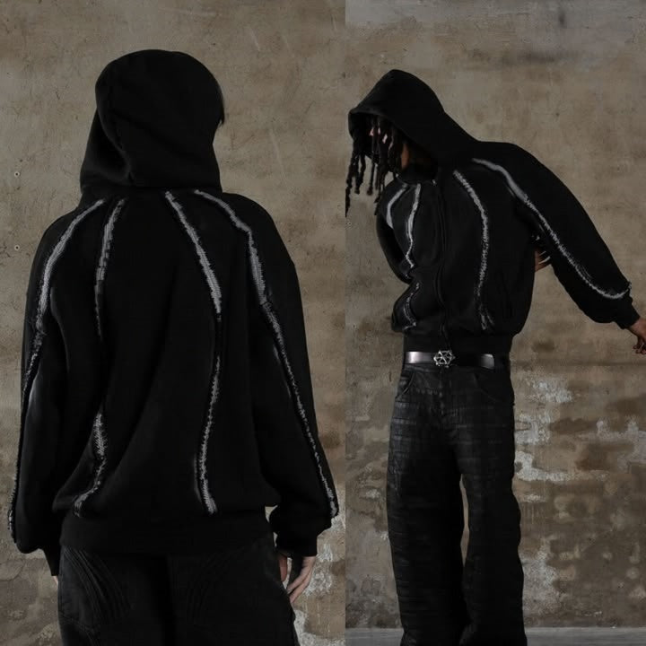 Loco Loose hooded sweatshirt zipper jacket