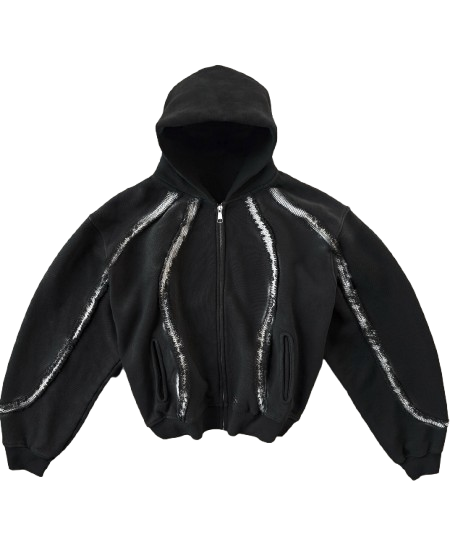 Loco Loose hooded sweatshirt zipper jacket