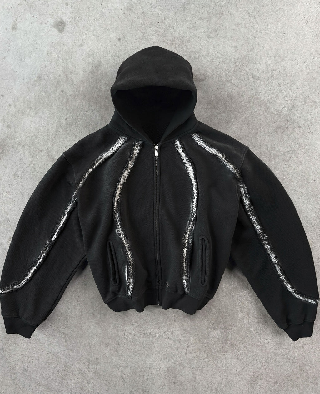 Loco Loose hooded sweatshirt zipper jacket