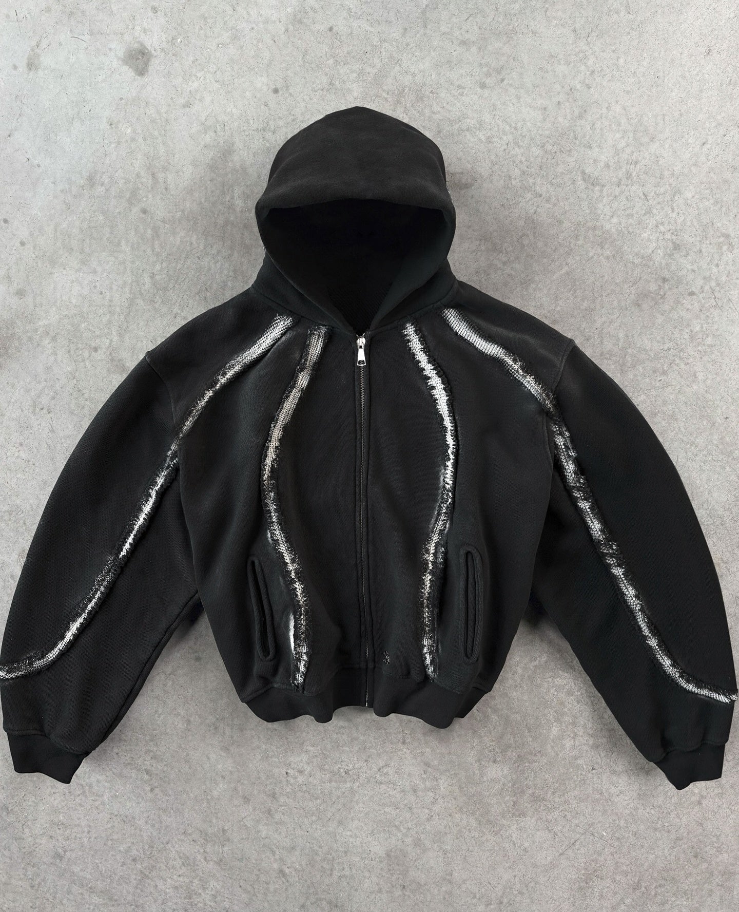 Loco Loose hooded sweatshirt zipper jacket